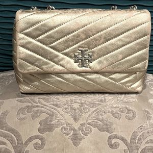 Tory Burch Champagne Kira Quilted Small